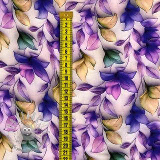 Viscosa RAYON POPLIN Leafs design F digital print