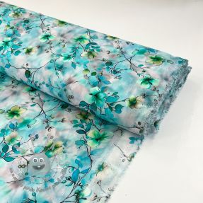 Viscosa RAYON POPLIN Bright flowers design E digital print
