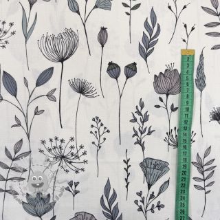 Tessuto decorativo premium Hand Drawn Flowers