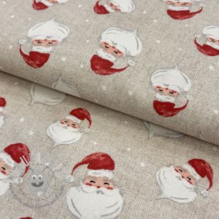 Tessuto decorativo premium Santa Funny Face