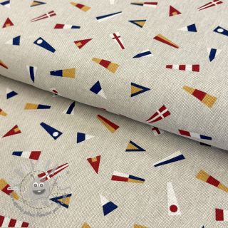 Tessuto decorativo Linenlook Little Maritime Flags