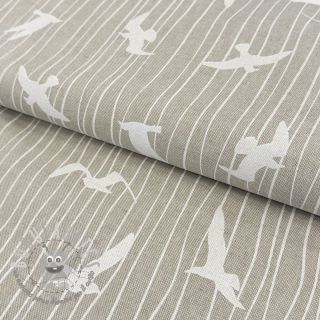 Tessuto decorativo Linenlook Iconic Seagull Stripe linen