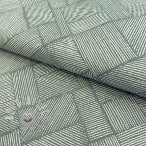 Tessuto decorativo Linenlook Line Diagonal Patchwork soft green