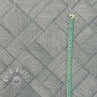 Tessuto decorativo Linenlook Line Diagonal Patchwork soft green