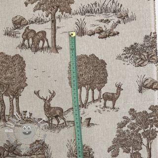 Tessuto decorativo Linenlook Classic Deer Scene