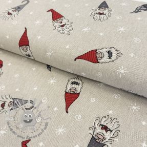 Tessuto decorativo Linenlook Tomte Happy Faces