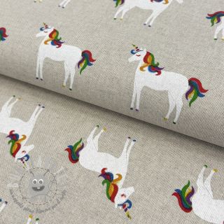 Tessuto decorativo Linenlook Unique unicorn