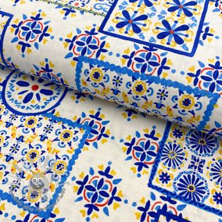 Tessuto decorativo premium Azulejos tile patch