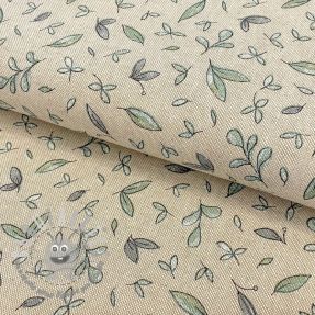 Tessuto decorativo Linenlook Leaf soft watercolor