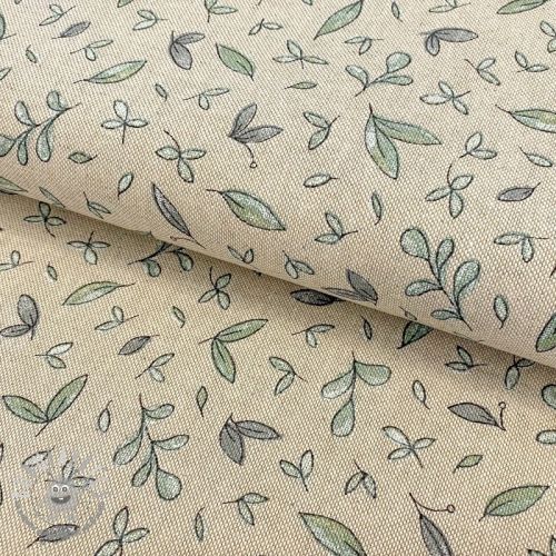 Tessuto decorativo Linenlook Leaf soft watercolor