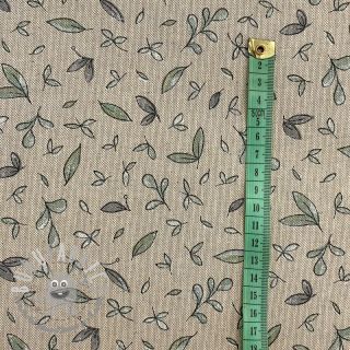 Tessuto decorativo Linenlook Leaf soft watercolor