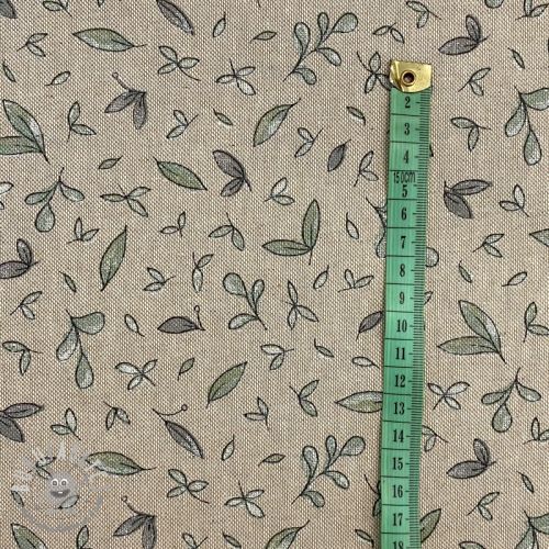 Tessuto decorativo Linenlook Leaf soft watercolor