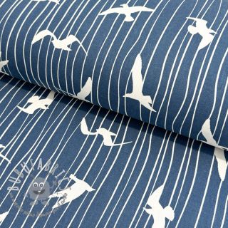 Tessuto decorativo Iconic Seagull Stripe navy