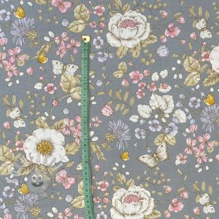 Tessuto decorativo premium Butterfly flower garden