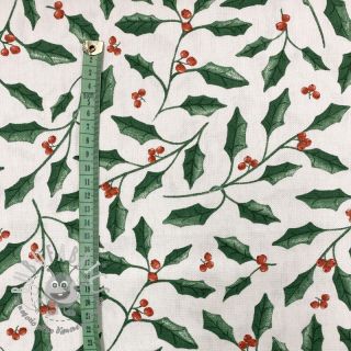 Tessuto decorativo premium Holly branch Xmas