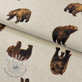 Tessuto decorativo Linenlook Brown bear
