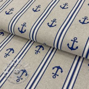 Tessuto decorativo Linenlook Anchor navy
