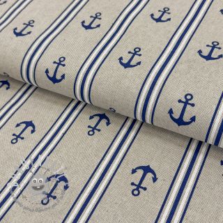 Tessuto decorativo Linenlook Anchor navy