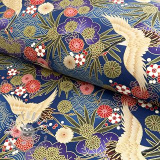 Tessuto di cotone JAPAN Misaki bleu