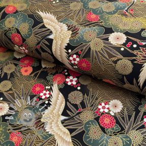 Tessuto di cotone JAPAN Misaki noir