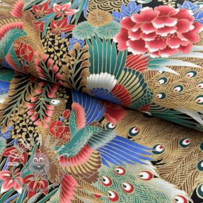 Bavlnená látka JAPAN Hoshi emeraude