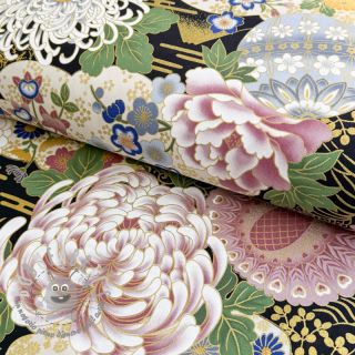 Tessuto di cotone JAPAN Takeshi noir