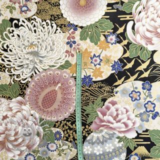 Tessuto di cotone JAPAN Takeshi noir