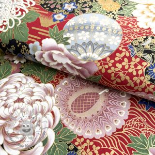 Tessuto di cotone JAPAN Takeshi rouge