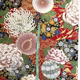 Tessuto di cotone JAPAN Takeshi rouge