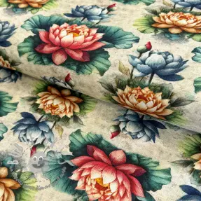 Viscosa con lino Clover design D digital print