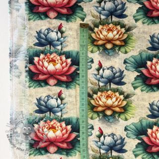Viscosa con lino Clover design D digital print