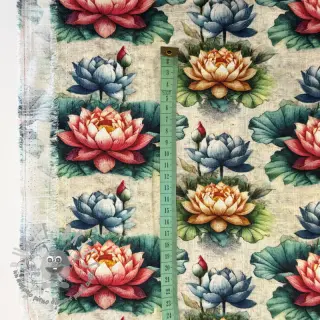 Viscosa con lino Clover design D digital print