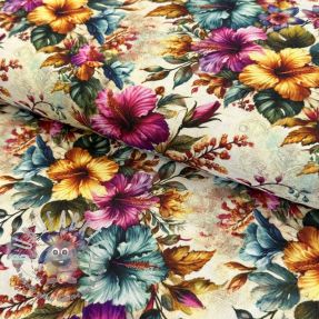 Viscosa con lino Clover design B digital print