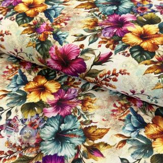 Viscosa con lino Clover design B digital print