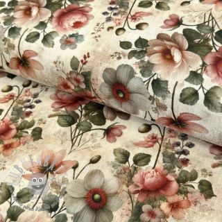 Viscosa con lino Delphine design B digital print