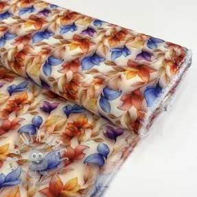 Viscosa RAYON POPLIN Leafs design D digital print