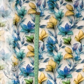 Viscosa RAYON POPLIN Leafs design A digital print