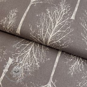Tessuto decorativo Linenlook Forest Tree Silhouette grey