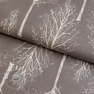 Tessuto decorativo Linenlook Forest Tree Silhouette grey
