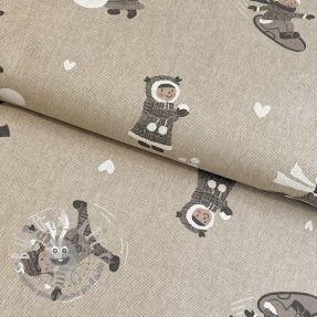 Tessuto decorativo Linenlook Kids Playing Snow