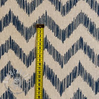 Tessuto decorativo Linenlook Wavy stripes navy