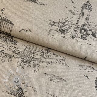 Tessuto decorativo Linenlook Pendrawing Nautical Scene
