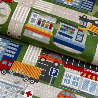 Tessuto decorativo Linenlook Car Roadmap