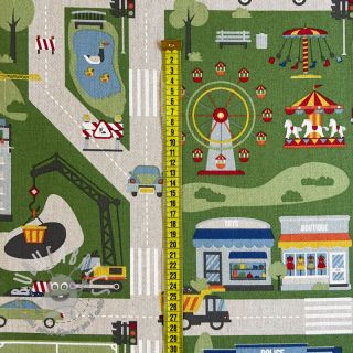 Tessuto decorativo Linenlook Car Roadmap