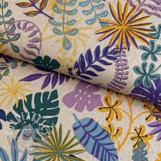 Tessuto decorativo Linenlook Joyful Leaves