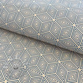 Tessuto decorativo Linenlook Blocks 3D Illusion petrol