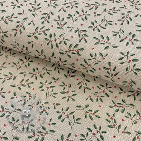 Tessuto decorativo Linenlook Little Holly branch