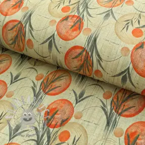 Jersey VISCOSE Enjoy The Silence orange digital print