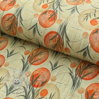Jersey VISCOSE Enjoy The Silence orange digital print