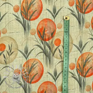 Jersey VISCOSE Enjoy The Silence orange digital print